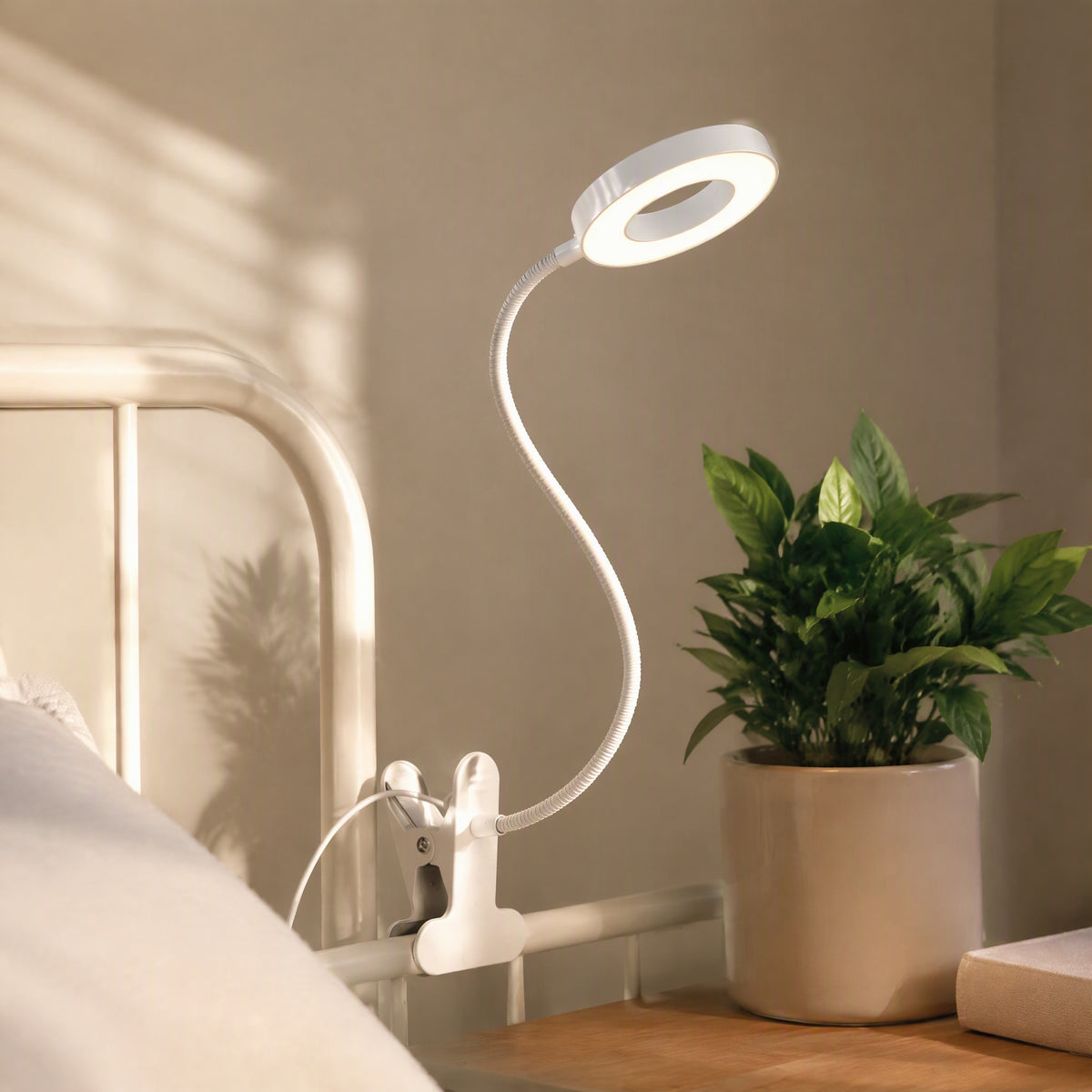 Deskhalo™ 90mm LED Desk Lamp, styled close view