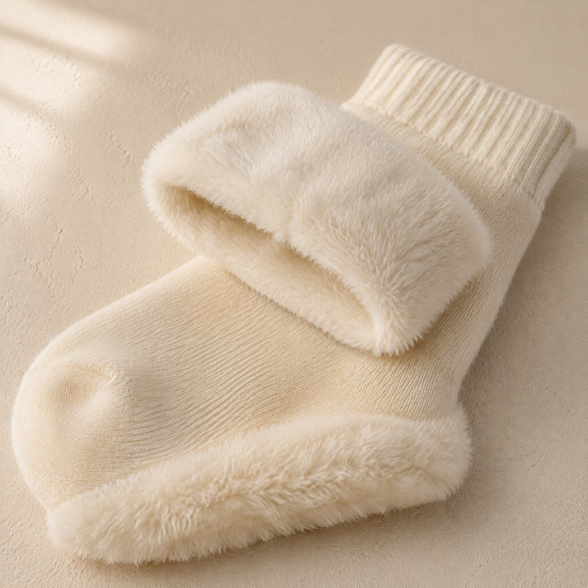 Calfwarm™ Women's Acrylic Mid-Calf Socks, material and detail close-up