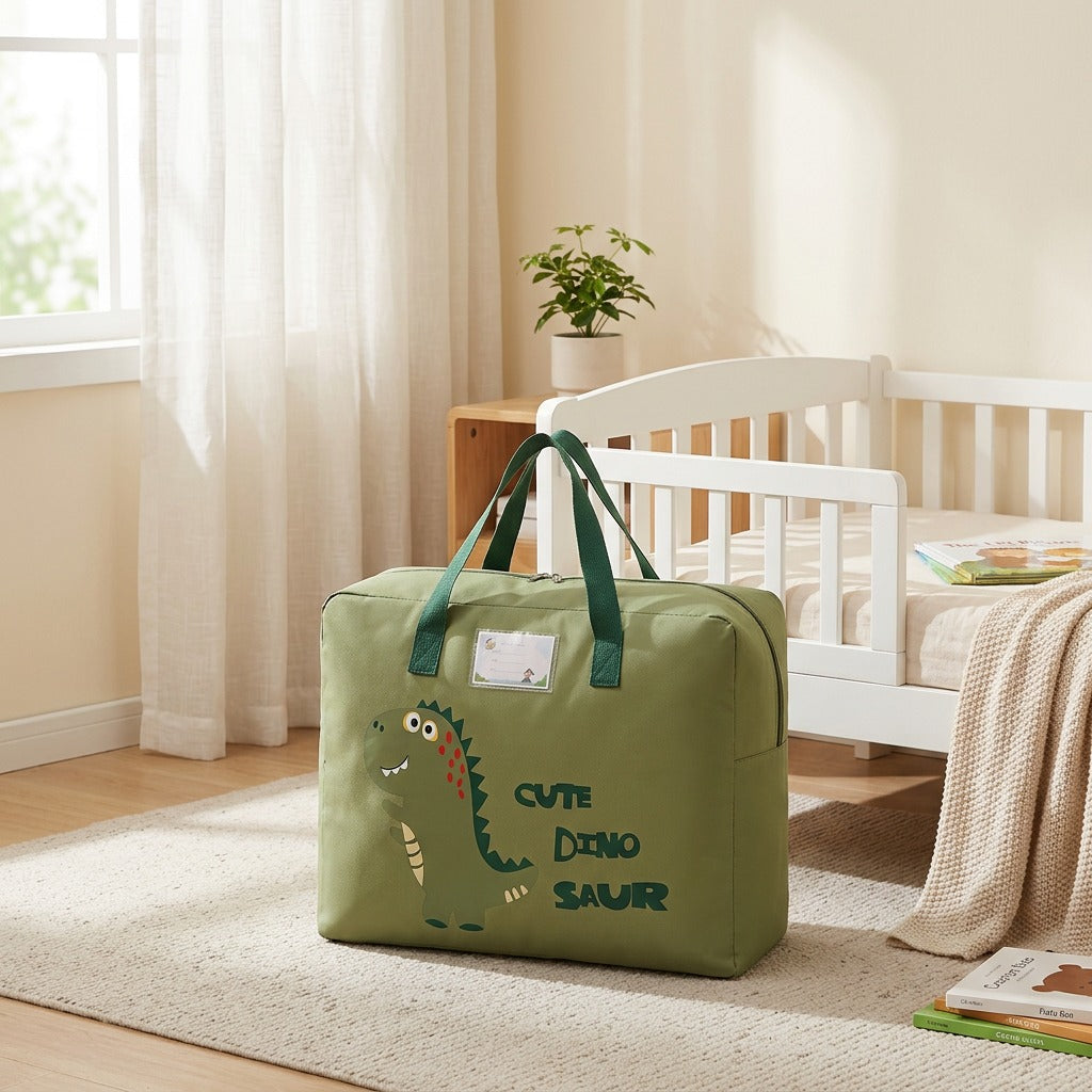 Quiltote™ Oxford Cloth Quilt Storage Bag in a calm home setting