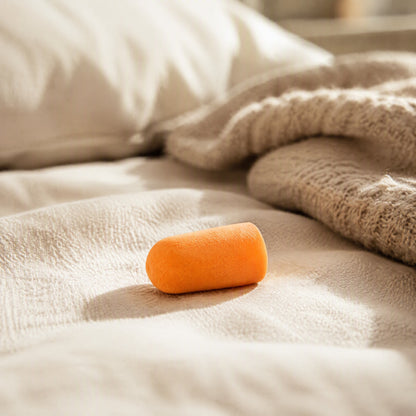 Foamnest™ Polyester Foam Noise Reduction Earplugs, styled close view