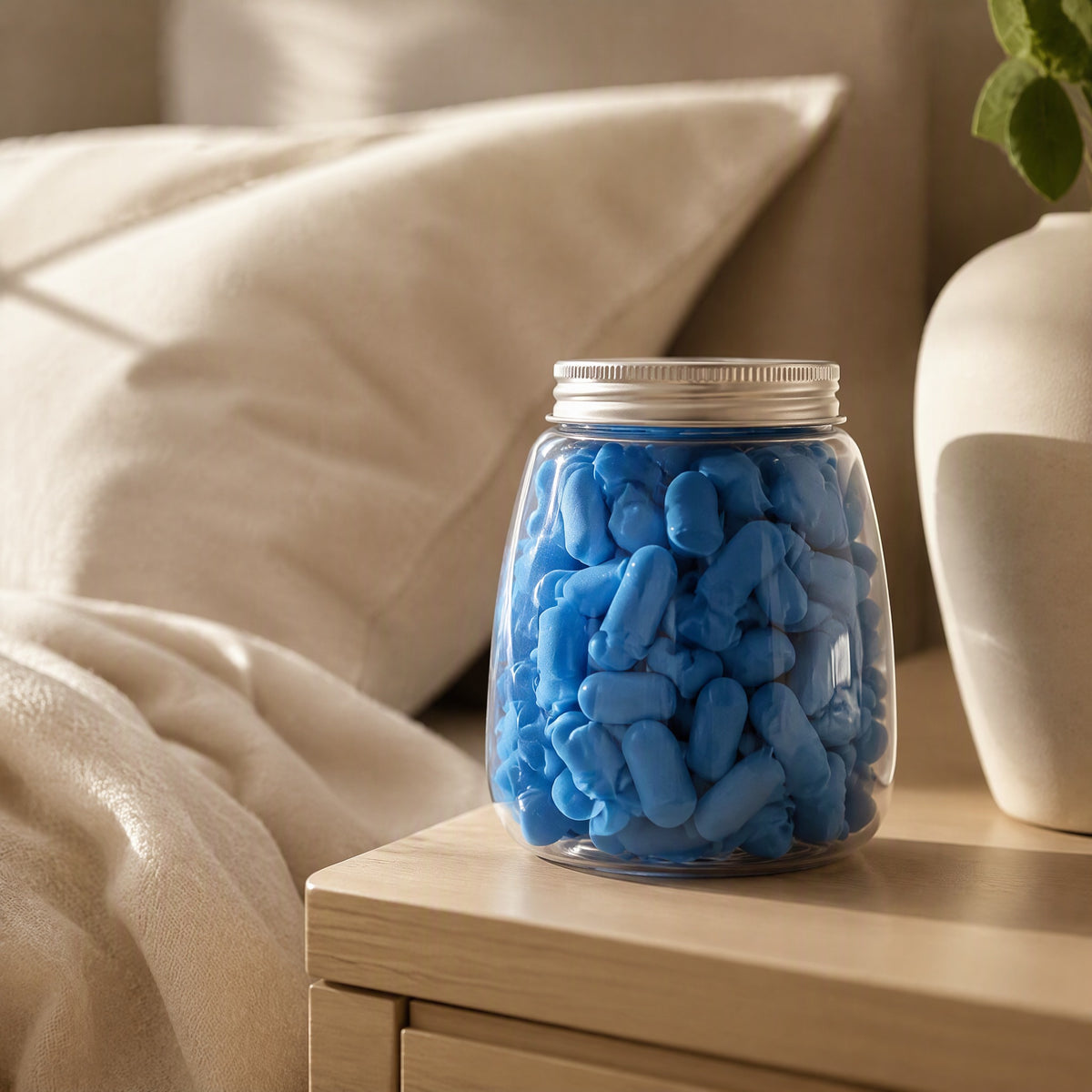 Dozeplug™ Noise Reduction Sleeping Earplugs, styled close view
