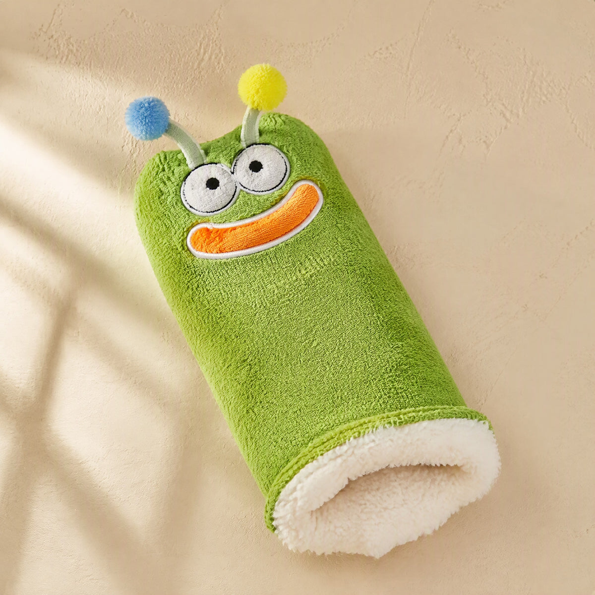 Hearthsock™ Winter Fleece-Lined Caterpillar Socks, material and detail close-up