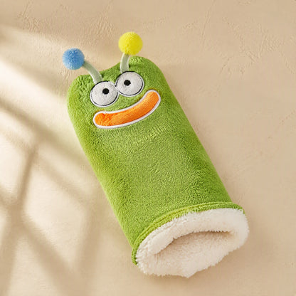 Hearthsock™ Winter Fleece-Lined Caterpillar Socks, material and detail close-up
