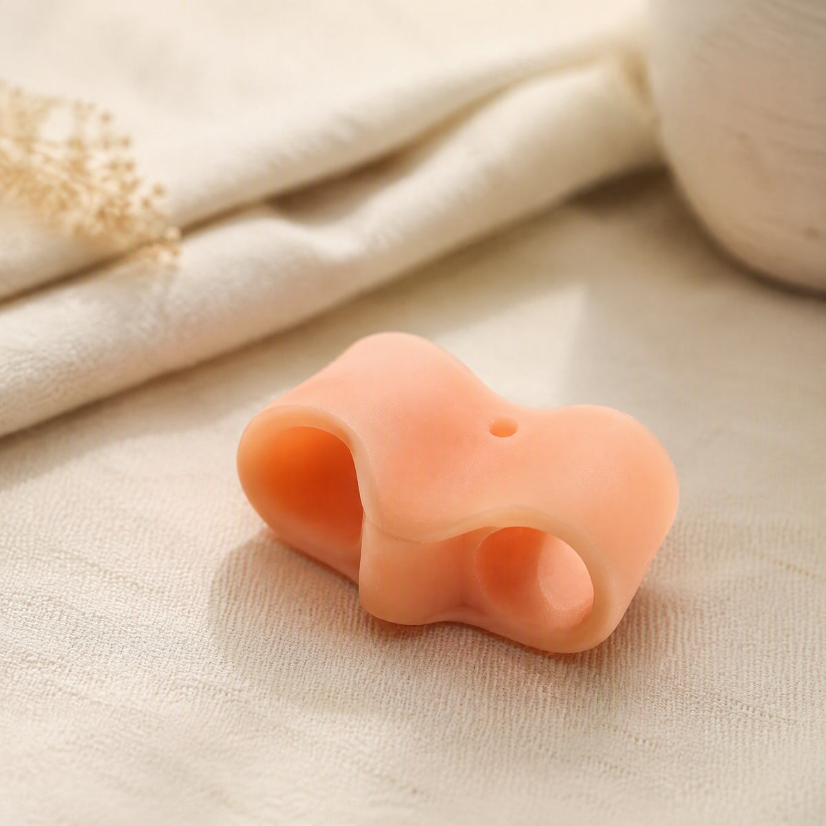 Twincove™ Silicone Double-Ring Toe Separator, styled close view