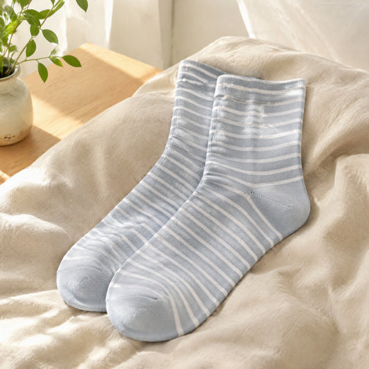 Dozeknit™ Pure Cotton Sleep Socks for Women in a calm home setting