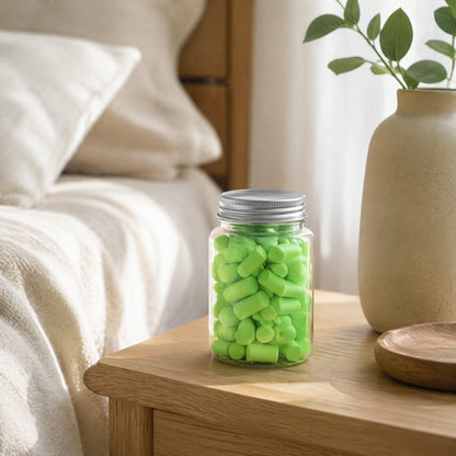 Dozequiet™ Noise-Reducing Sleep Earplugs in a calm home setting