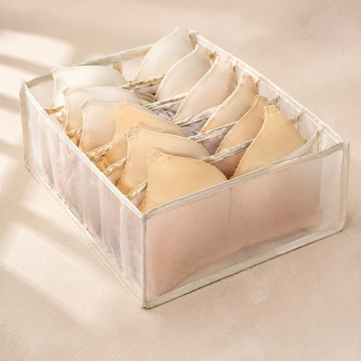 Undertuck™ Polyester Underwear Storage Box, material and detail close-up