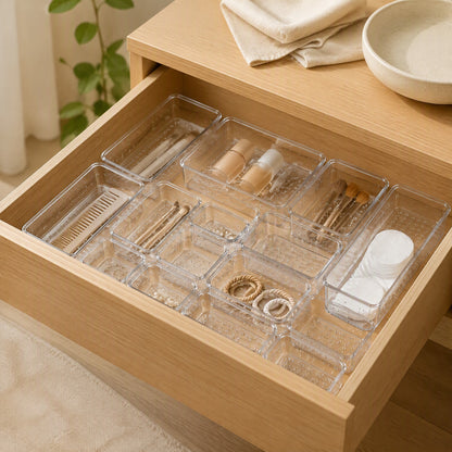 Boxnest™ Plastic Drawer Storage Box in a calm home setting