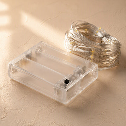 Soltwine™ Copper Wire Solar String Lights, material and detail close-up