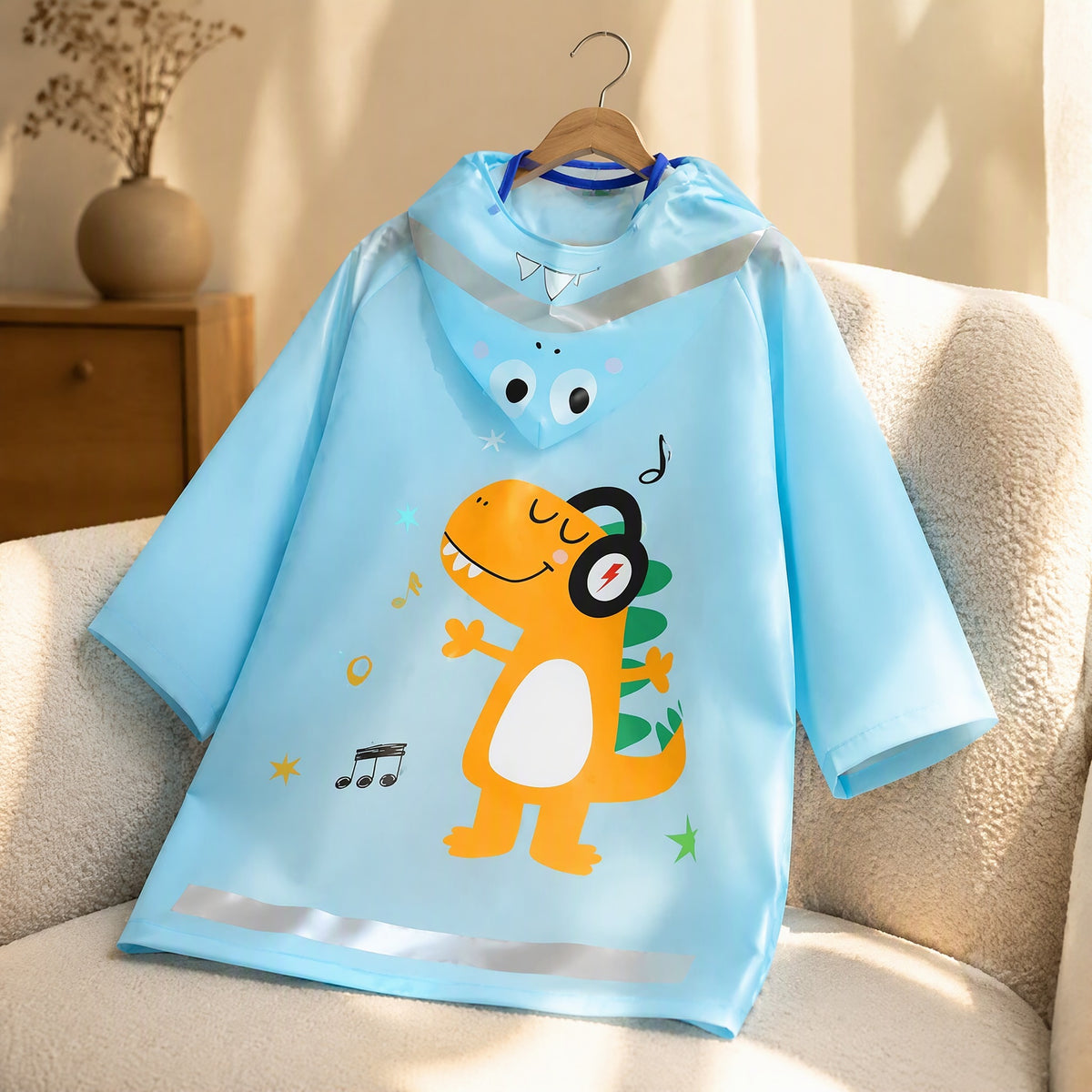 Drizzlewrap™ EVA Full Body Raincoat For Children, styled close view