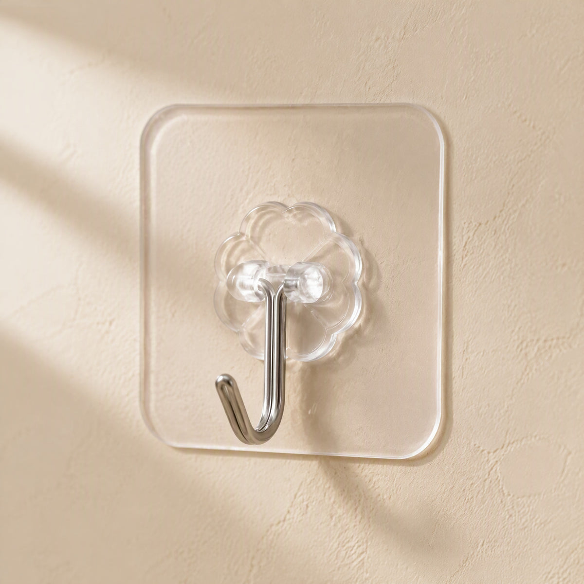 Sticknest™ Clear Acrylic Adhesive Hook, material and detail close-up