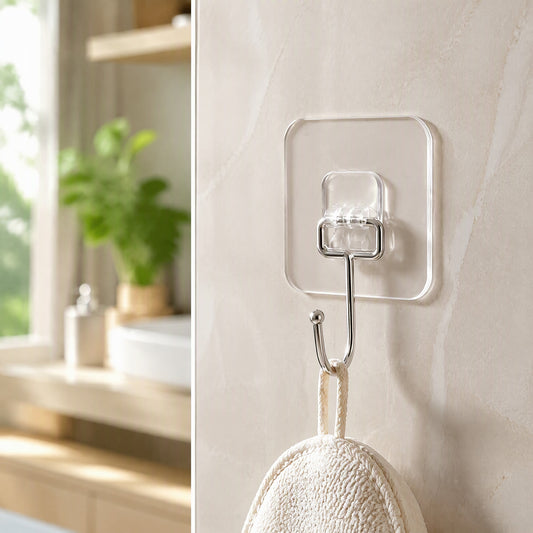 Gripstick™ Plastic Strong Adhesive Hook in a calm home setting