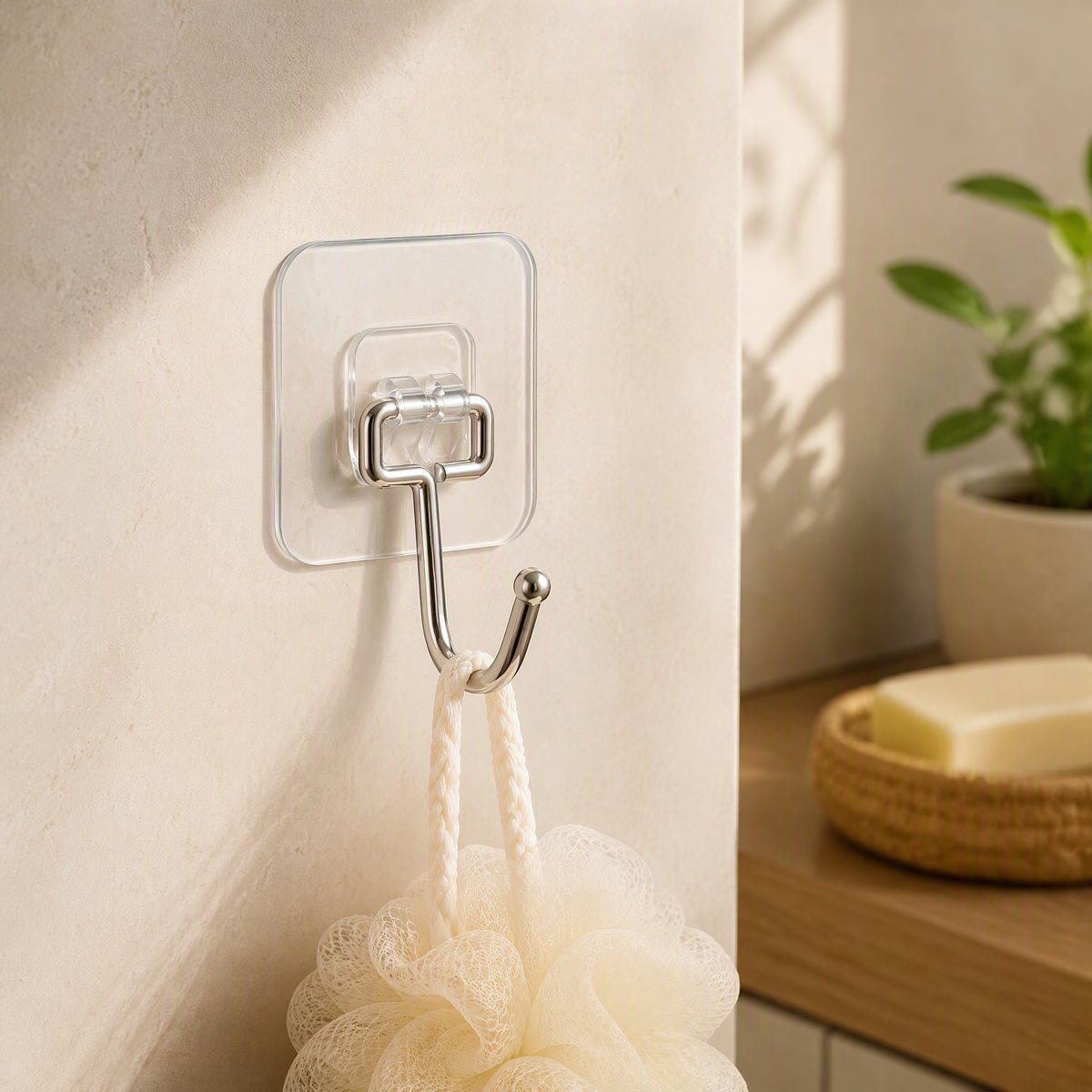 Gripstick™ Plastic Strong Adhesive Hook, styled close view
