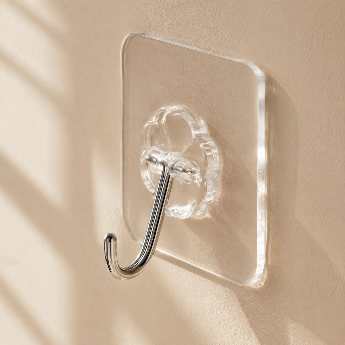 Wallgrip™ Plastic Adhesive Wall Hook, material and detail close-up