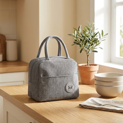 Mealwarm™ Oxford Cloth Insulated Lunch Bag in a calm home setting