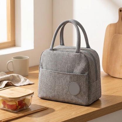 Mealwarm™ Oxford Cloth Insulated Lunch Bag, styled close view