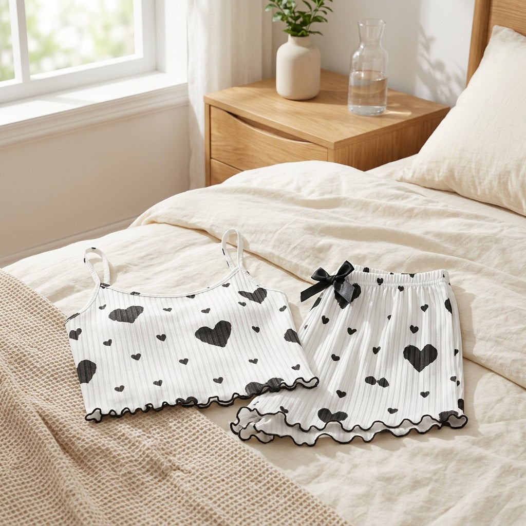 Camisleep™ Camisole Pajama Set With Shorts in a calm home setting