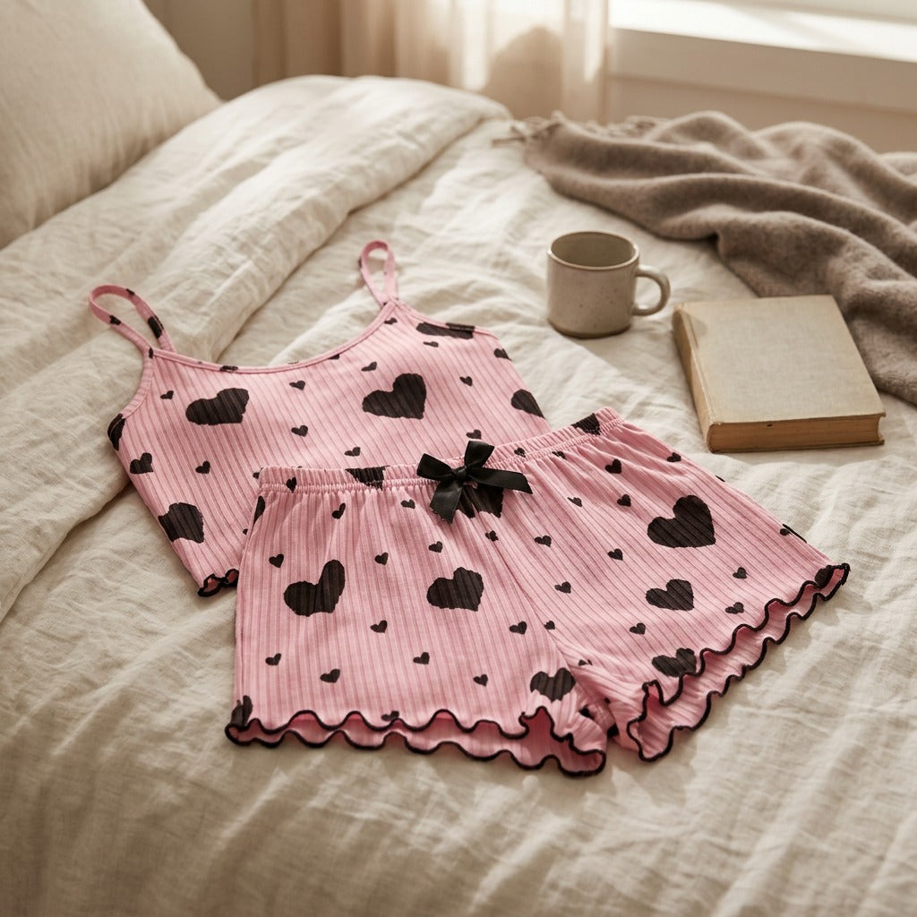 Camisleep™ Camisole Pajama Set With Shorts, styled close view
