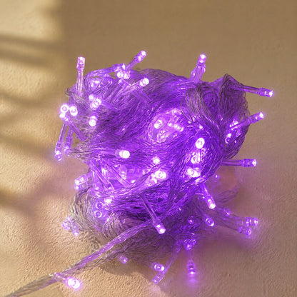 Glowpine™ PVC LED Christmas String Lights, material and detail close-up