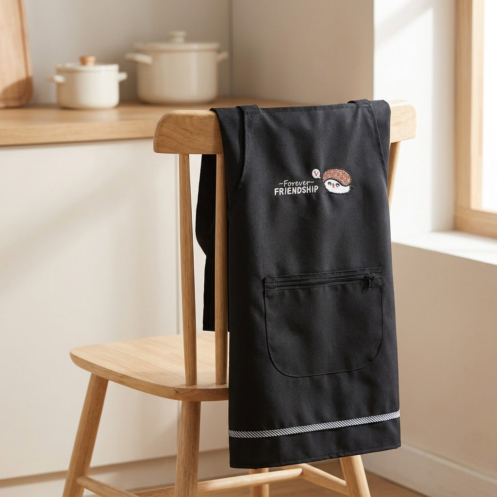 Wovenfold™ Japanese Korean Style Apron, styled close view