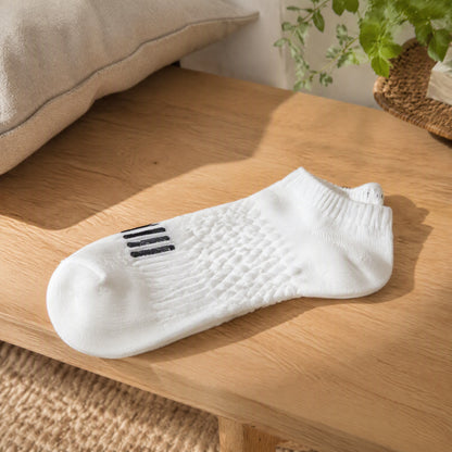 Softrun™ Polyester Cotton Sports Socks in a calm home setting