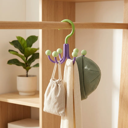 Clawkeep™ ABS Wardrobe Storage Hook With Six Claws in a calm home setting