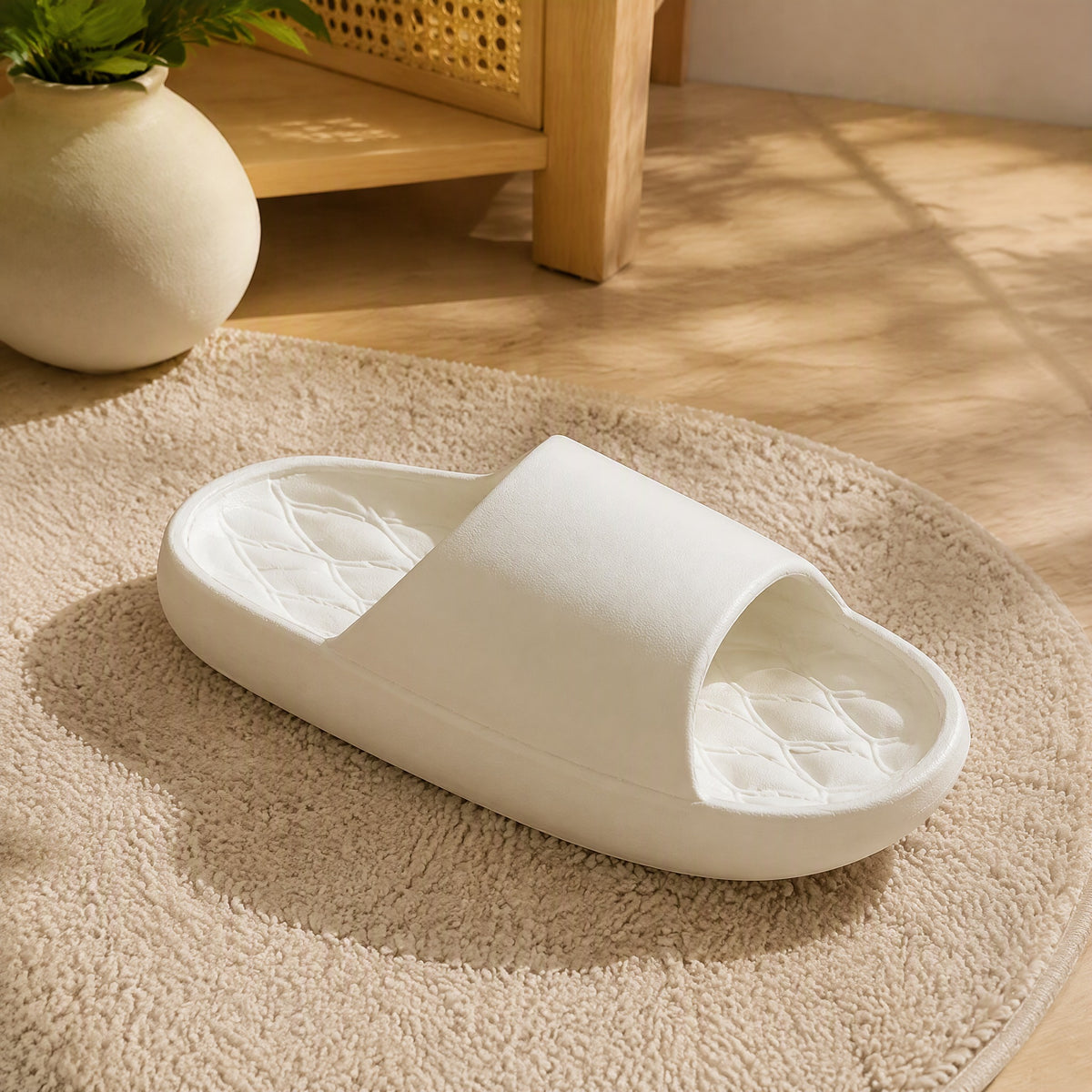 Homeflip™ EVA Home Flip-Flop Slippers in a calm home setting