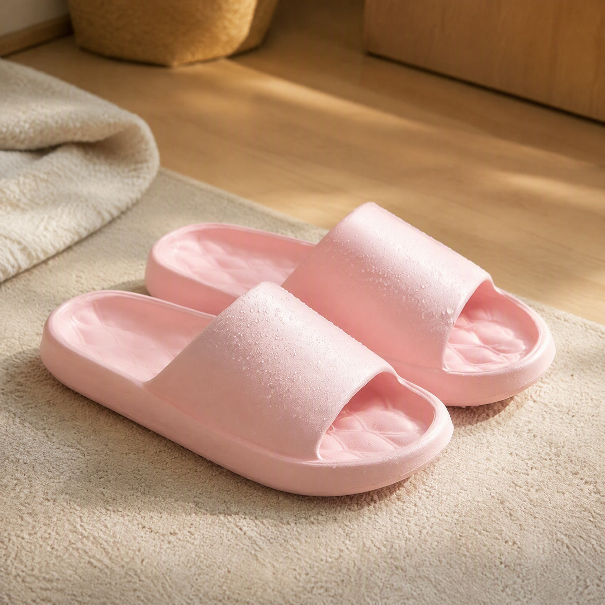 Homeflip™ EVA Home Flip-Flop Slippers, styled close view