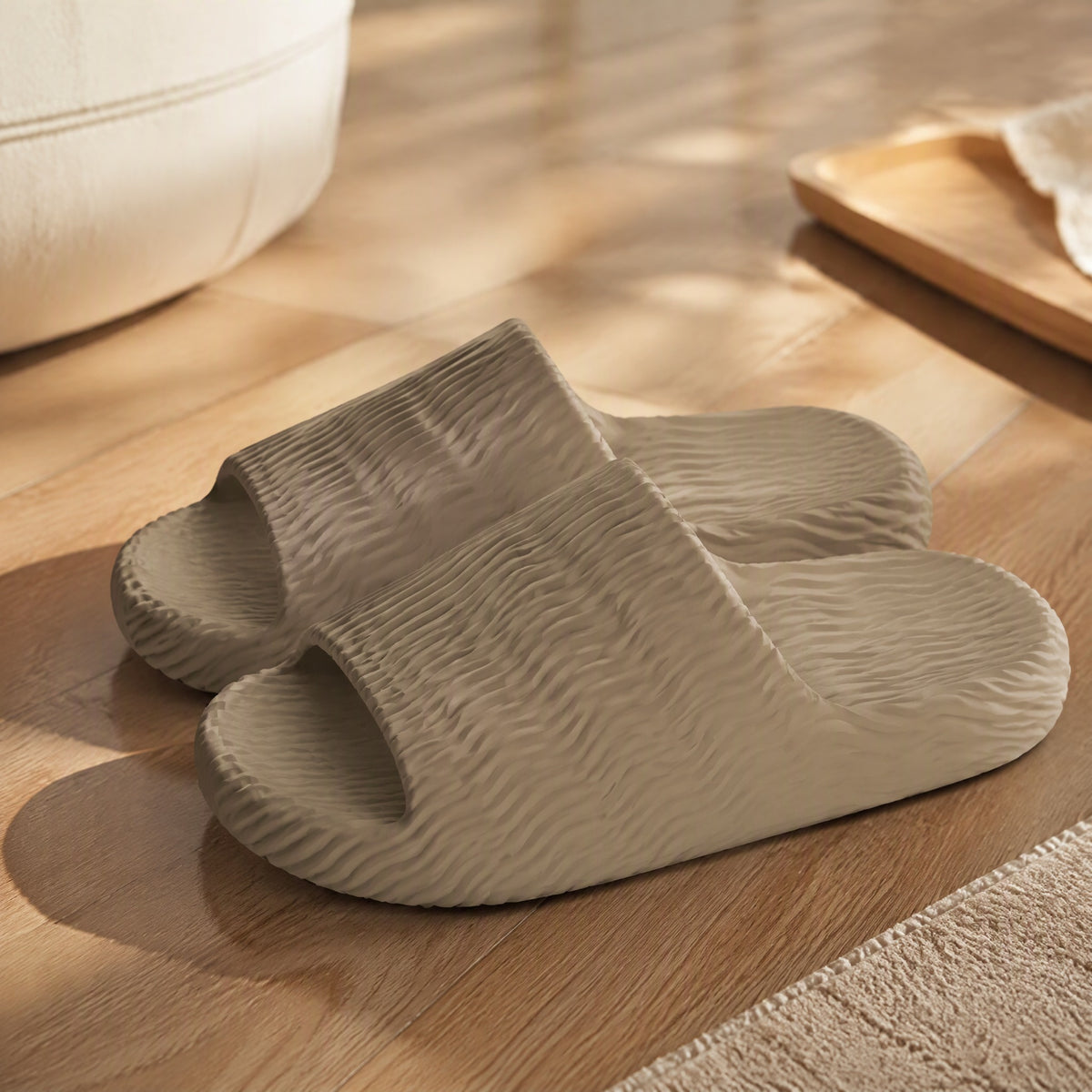 Floatstep™ EVA Striped Unisex Slippers, styled close view