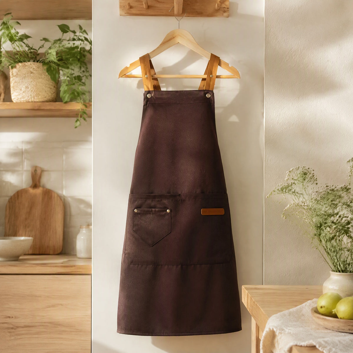 Rainbib™ Waterproof Polyester Apron in a calm home setting