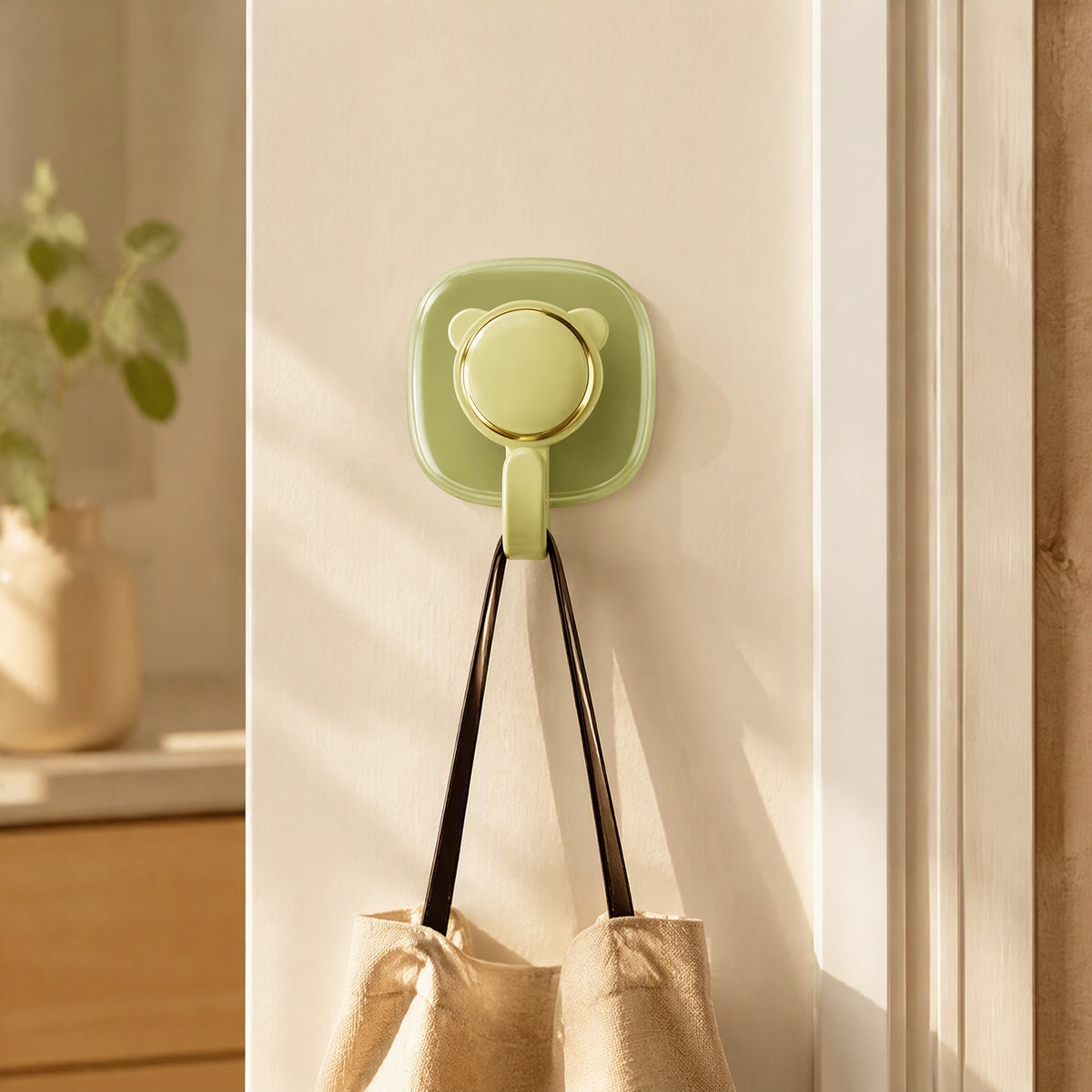 Presshook™ ABS Suction Cup Hook in a calm home setting