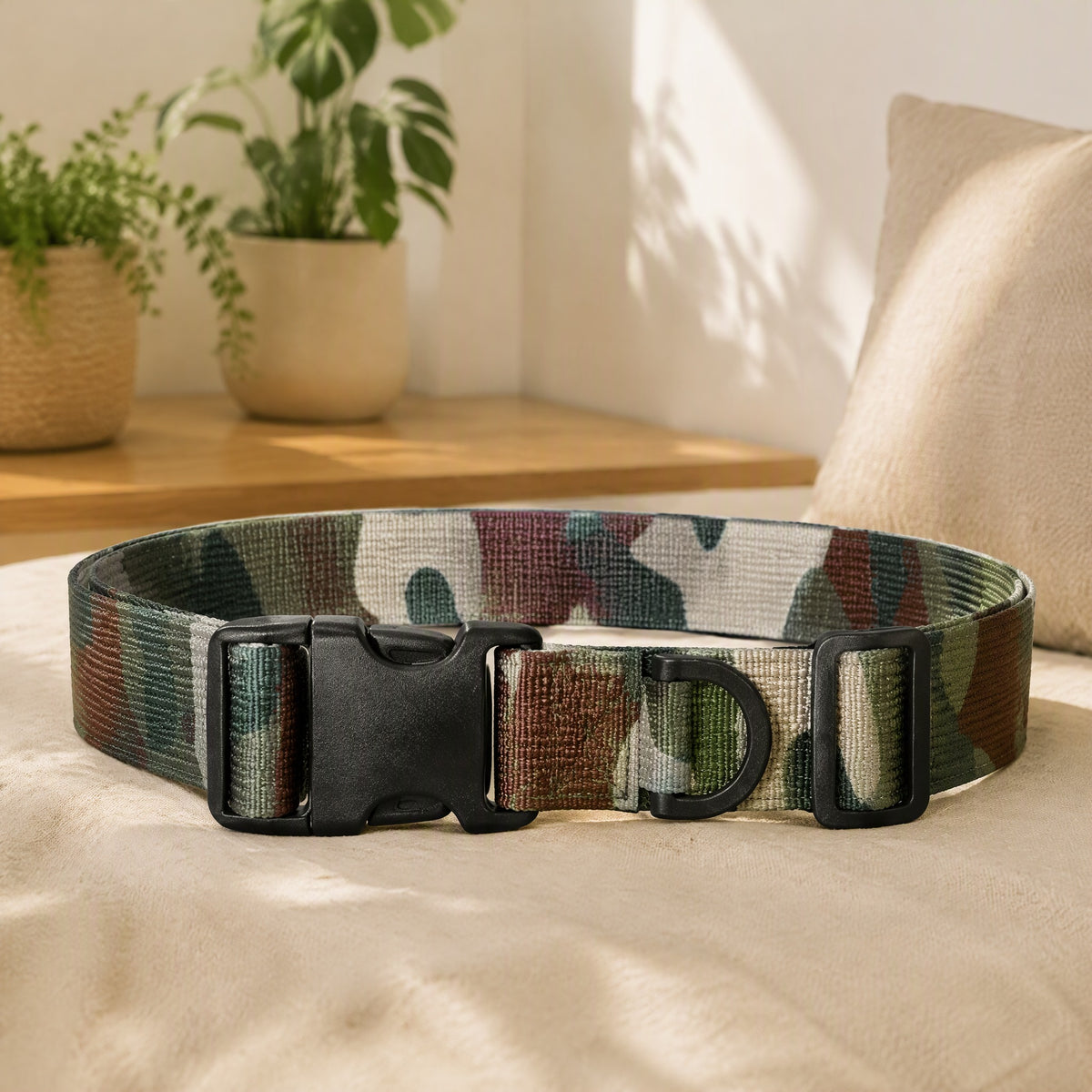 Nylongrip™ Nylon Military Training Belt in a calm home setting
