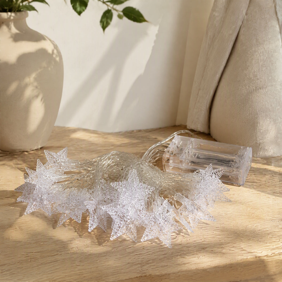 Starlace™ Five-Pointed Star LED Light String in a calm home setting