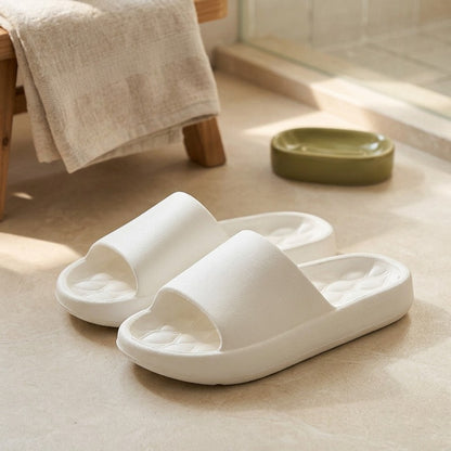 Bathsoft™ EVA Bathroom Slippers, styled close view