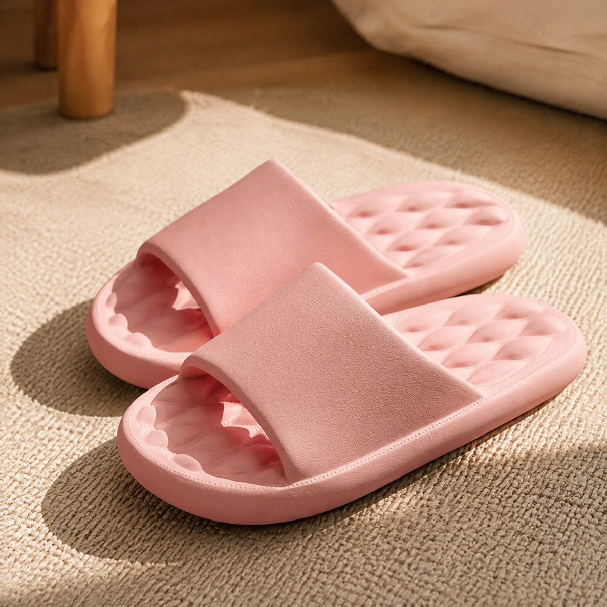 Homepuff™ EVA Foam Home Slippers, styled close view