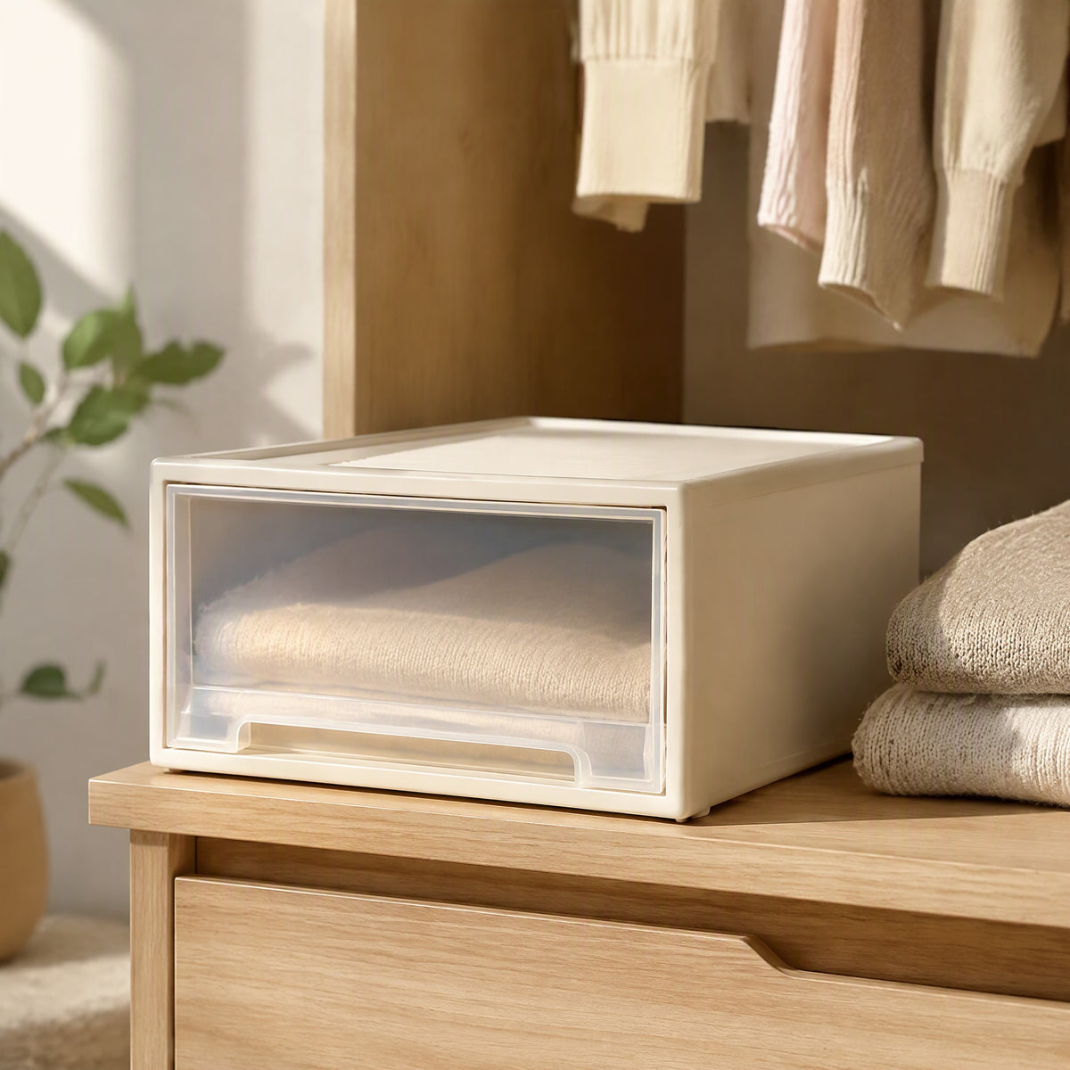 Shelfmate™ PP Closet Storage Box, styled close view
