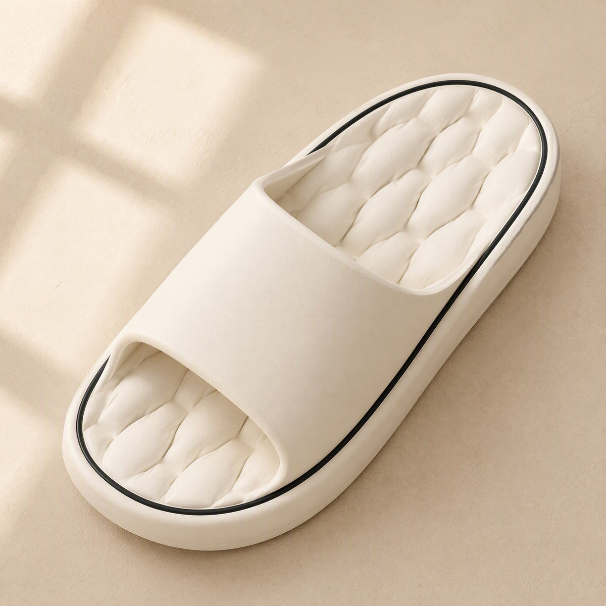 Showerfloat™ EVA Foam Shower Slide Sandals, material and detail close-up