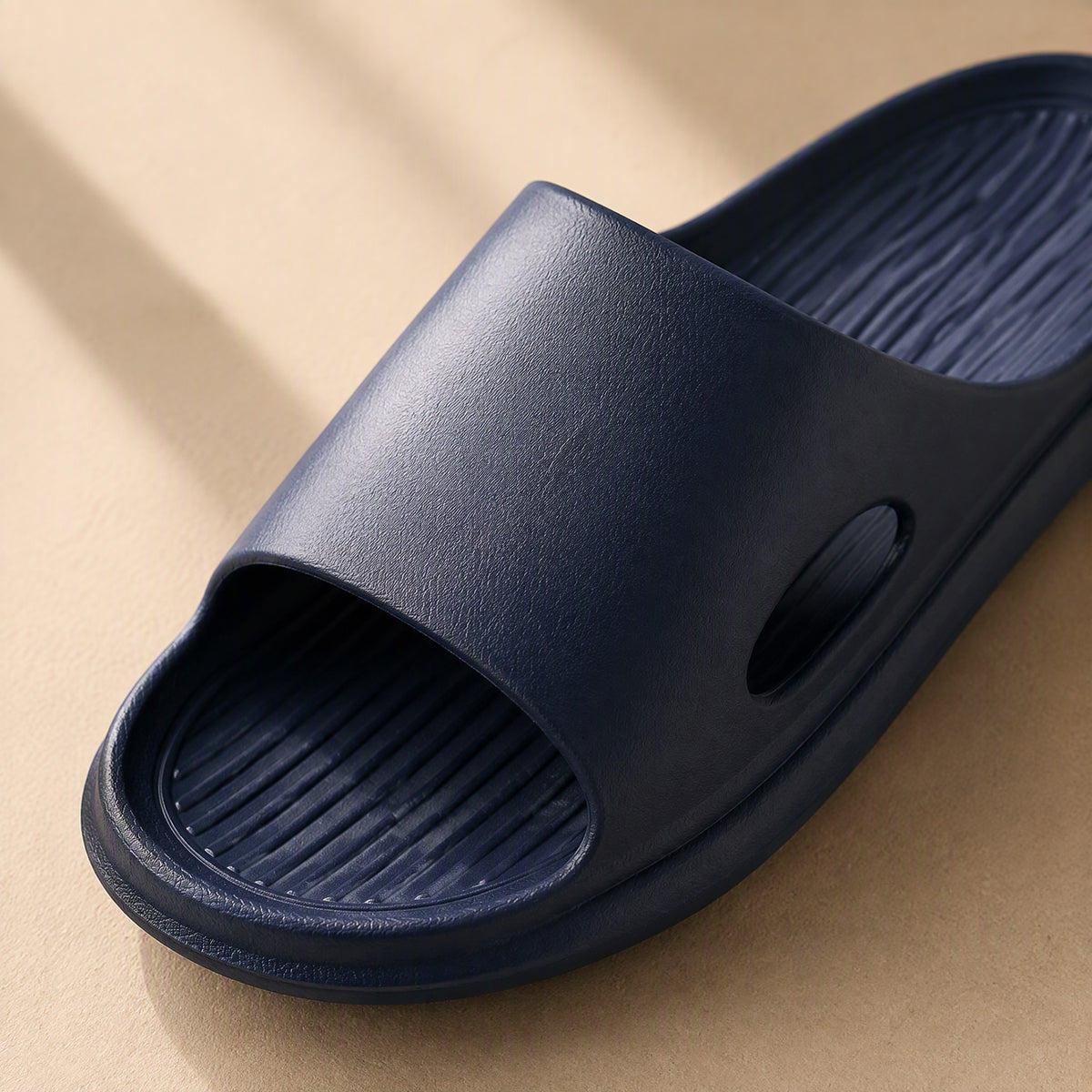 Solesway™ EVA Slippers With Solid Color Design, material and detail close-up