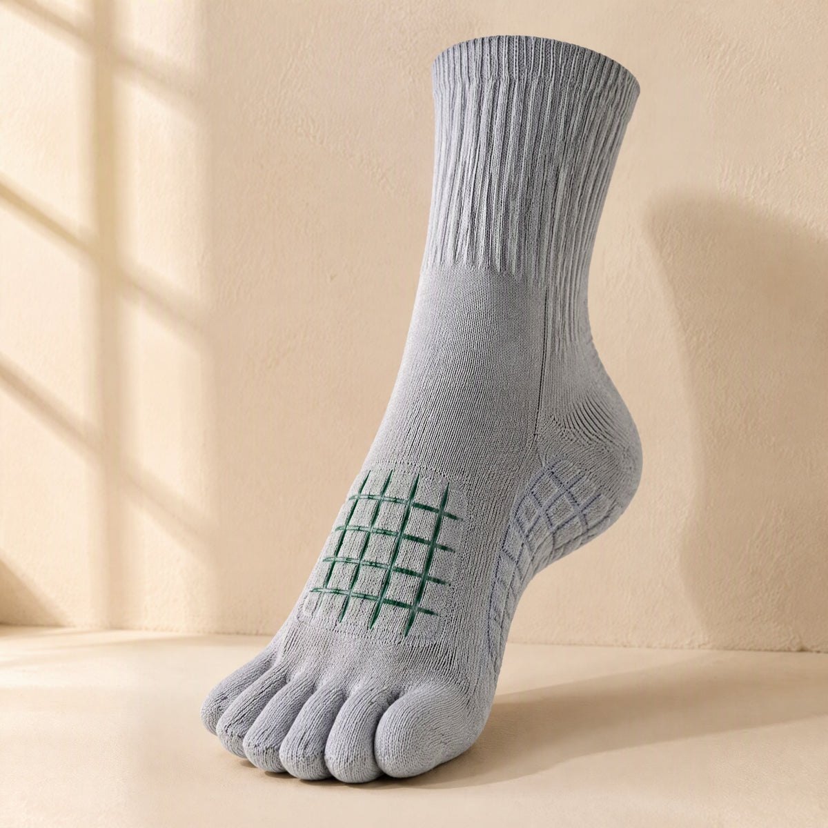 Toeweave™ Cotton Five-Toe Mid-Calf Socks