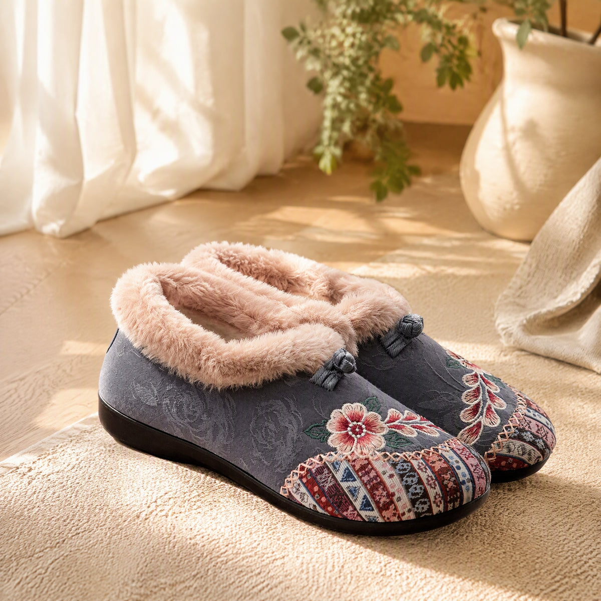 Snownest™ Women's Cotton Snow Boots in a calm home setting
