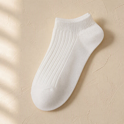 Knitsoft™ Polyester Cotton Short Socks, material and detail close-up