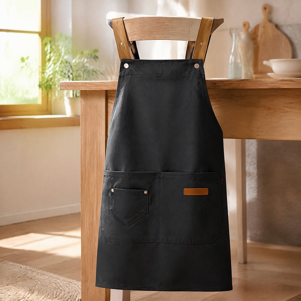 Taskweave™ Polyester Sleeveless Work Apron in a calm home setting