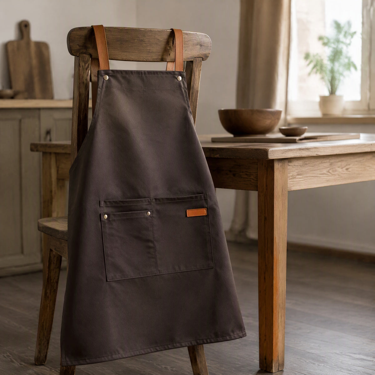 Taskweave™ Polyester Sleeveless Work Apron, styled close view