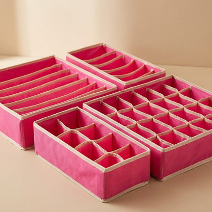 Pairgrid™ Four-Piece Underwear Storage Box Set, material and detail close-up