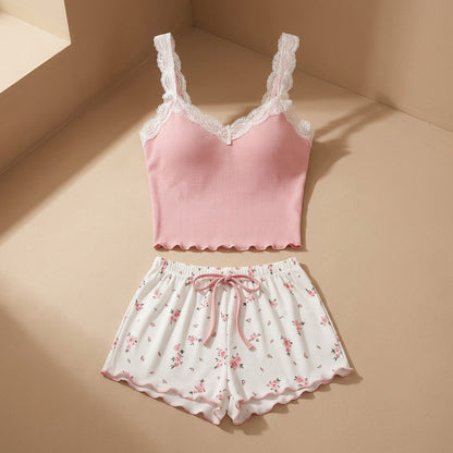 Lacehush™ Lace Camisole Pajama Set