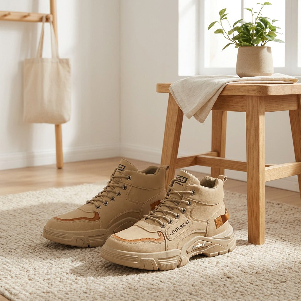 Trailcrest™ Outdoor Hiking High-Top Boots in a calm home setting