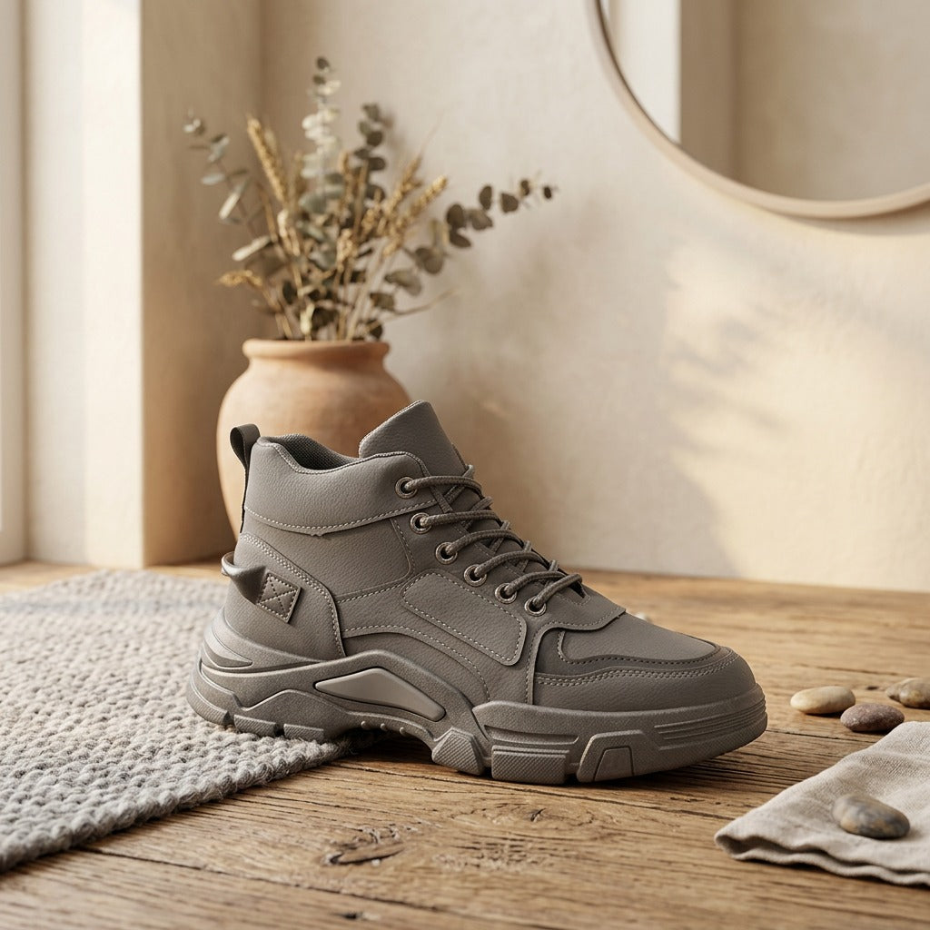 Trailcrest™ Outdoor Hiking High-Top Boots, styled close view