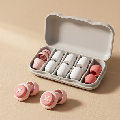 Dozefoam™ PVC Sponge Sleep Earplugs, material and detail close-up