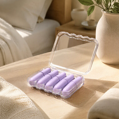 Sleephush™ Silicone Sleep Earplugs in a calm home setting