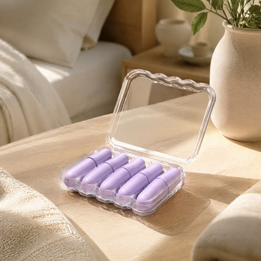 Sleephush™ Silicone Sleep Earplugs in a calm home setting